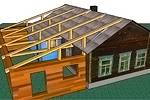 пристройка к деревянному дому проекты