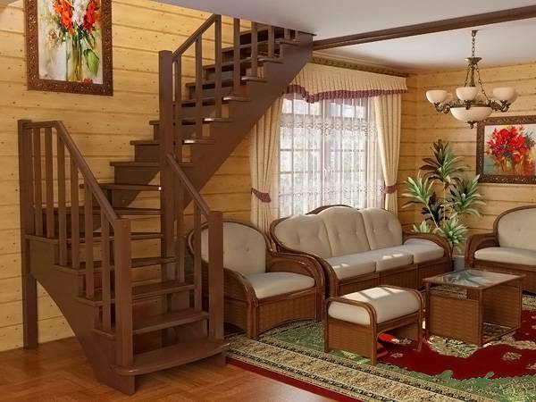 Деревянные лестницы с поворотом 90 градусов купить в Москве: цены, фото, размеры