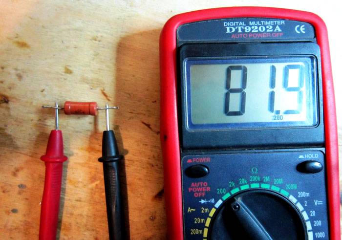 Измерение сопротивления резистора