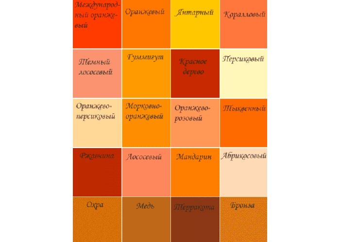 оранжево терракотовый цвет