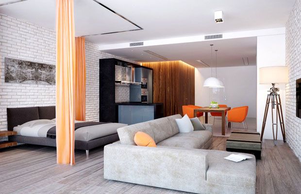 Дизайн-проекты для однокомнатных квартир площадью 38 кв.м.