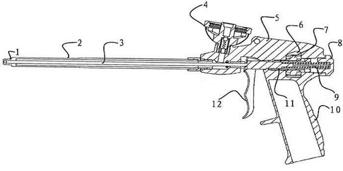 чертеж пистолета для монтажной пены